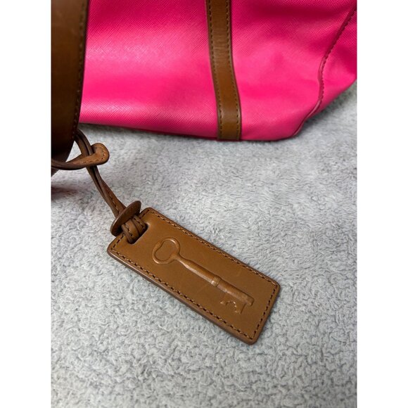 Fossil Magenta Saffiano Leather Large Tote Shoulder Handbag - Picture 4 of 9